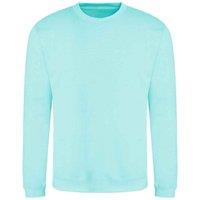 AWDis Men's Just Hoods Crew Neck Plain Sweatshirt (280 GSM) in Mint | Size: Small