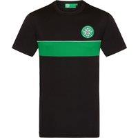 Celtic FC Men's Adults Poly T-Shirt in Black | Size: 2XL