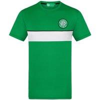 Celtic FC Men's Adults Poly T-Shirt in Green | Size: Large