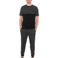 Manchester United FC Men's Adults Premium Pyjama Set in Grey | Size: XL