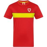 FA Wales Men's Adults Poly T-Shirt in Red | Size: Small