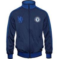 Chelsea FC Men's Adults Retro Track Top Jacket in Navy | Size: XL