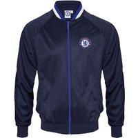 Chelsea FC Men's Adults Retro Track Top Jacket in Blue | Size: Small
