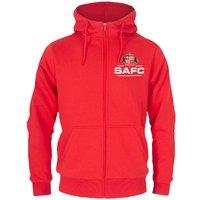 Sunderland AFC Men's Adults Zip Hoodie in Red | Size: Small