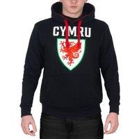 FA Wales Men's Adults Hoodie in Black | Size: 3XL