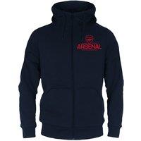 Arsenal FC Men's Adults Zip Hoodie in Navy | Size: Medium