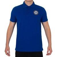 Chelsea FC Men's Adults Crest Polo Shirt in Royal | Size: Small
