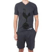 Tottenham Hotspur FC Men's Adults Short Pyjama Set in Grey | Size: 2XL