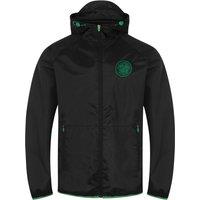 Celtic FC Men's Adults Shower Jacket Windbreaker in Black | Size: Small