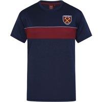 West Ham United FC Men's Adults Poly T-Shirt in Navy | Size: 3XL