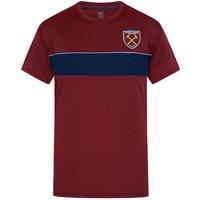 West Ham United FC Men's Adults Poly T-Shirt in Red | Size: XL