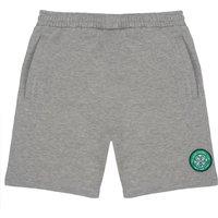 Celtic FC Men's Adults Fleece Jogger Shorts in Grey | Size: 2XL