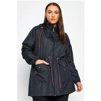 Yours Women's Lightweight Parka Jacket in Mid Navy | Size: 14