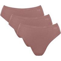 Sloggi Women's GO Daily Cotton Tai Briefs (3 Pack) in Pink | Size: 14