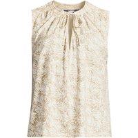 Lands' End Women's Linen Blend Notch Neck Swing Vest Top in Light Tan | Size: 16-18