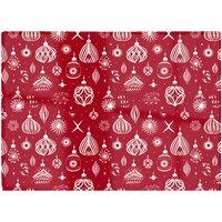 Warren Reed - Designer Red Christmas Decorations Pattern Glass Chopping Board