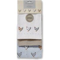 Cooksmart Farmers Kitchen Tea Towel 3pk Set