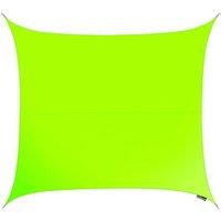 Primrose 5.4m Square Water Resistant Sun Shade Canopy 96.5% UV Block Free Rope in Lime