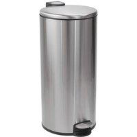 Calitek 30 Litre Kitchen Bin Stainless Steel Odour Free Hands Free Operation with Fingerprint Proof Coating in Silver