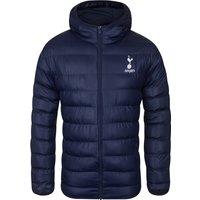 Tottenham Hotspur FC Men's Adults Hooded Quilted Jacket Winter Coat in Navy | Size: 2XL
