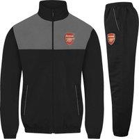 Arsenal FC Men's Adults Jacket & Pants Tracksuit Set in Black | Size: 2XL