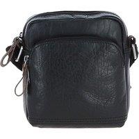 Ashwood Leather Men's 'Valerio' Real Leather Vintage Small Flight Shoulder Bag in Black