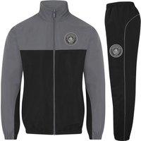Manchester City FC Men's Adults Jacket & Pants Tracksuit Set in Grey | Size: Medium