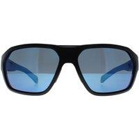 Smith Men's Wrap Matte Black Blue Blue Mirror Polarized Chromapop Deckboss