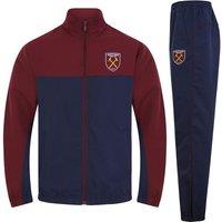 West Ham United FC Men's Adults Jacket & Pants Tracksuit Set in Navy | Size: Large