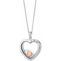 Clogau Women's Cariad Sterling Silver Inner Charm Pendant with Diamond in Metallics