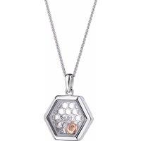 Clogau Women's Nature's Wonder Sterling Silver Honey Bee Inner Charm Pendant with Citrine in Metallics