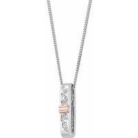 Clogau Women's Cariad Sterling Silver Sparkle Drop Pendant with Topaz in Metallics