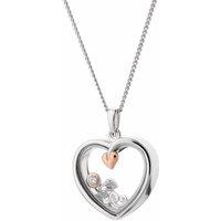 Clogau Women's Tree of Life Sterling Silver Inner Charm Heart Pendant with Topaz in Metallics