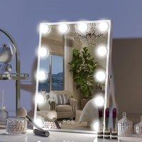 INMTFEI Hollywood Makeup Vanity Mirror, 12 LED Dimmable, Touch Control, 30x41cm, White | Size: 30x41 cm