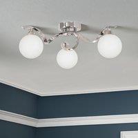 Pagazzi Bombo 3 Light Semi Flush Ceiling Light in Silver