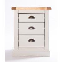 Cabinet Bits Loreo 3 Drawer Bedside Table in Light Grey
