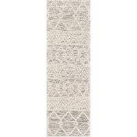 Livabliss Hygge-Hand Woven Wool Global Rug in Grey | Size: 80 cm x 250 cm