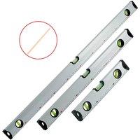 SPETLEK 3 Pcs Silver Builders Building Spirit Level Set