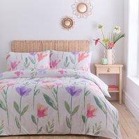 Portfolio Home Charlotte Floral Duvet Cover Quilt Set with Pillowcase | Size: King