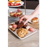 Mikasa Chalk Rectangle Porcelain Serving Platter, White, 33cm in White