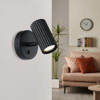 Eglo Portillo Aluminium & Steel Modern Wall Spotlight, Black