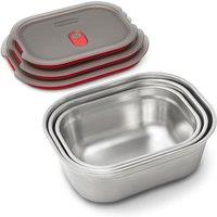 Black + Blum Microwavable Steel Multifunction Meal Prep Box Set - Grey
