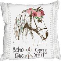 Benjamin Tate Design Cushions - horse with flower Chic (Cushion)