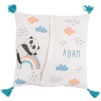 Vervaco Counted Cross Stitch Kit: Pyjama Bag: Panda on Rainbow in White