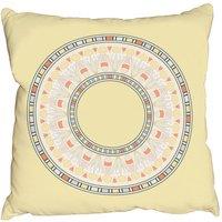 Benjamin Tate Design Cushions - Circle ornament Yellow (Cushion)
