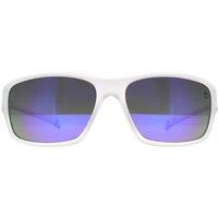 Timberland Men's Wrap Crystal Smoke Polarized TB00017 Sunglasses in Clear