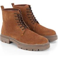 Silver Street London Men's Greenwich Suede Leather Lace Up Boots in Tan | Size: 8