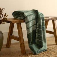 Yard Harlech Woven Reversible Throw in Green | Size: 130 cm x 180 cm