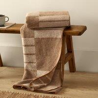 Yard Harlech Woven Reversible Throw in Tan | Size: 130 cm x 180 cm