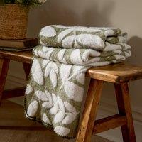 Wylder Nature Hazel Woven Throw in Olive | Size: 130 cm x 180 cm